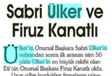 ÜLKER'İN KURUCUSU SABRİ ÜLKER ÖLDÜ