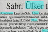 ÜLKER'İN KURUCUSU SABRİ ÜLKER ÖLDÜ