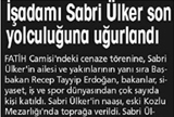 ÜLKER'İN KURUCUSU SABRİ ÜLKER ÖLDÜ